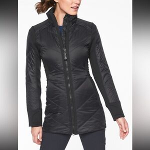 Athleta  Rock Ridge Coat Black Small Prima Loft